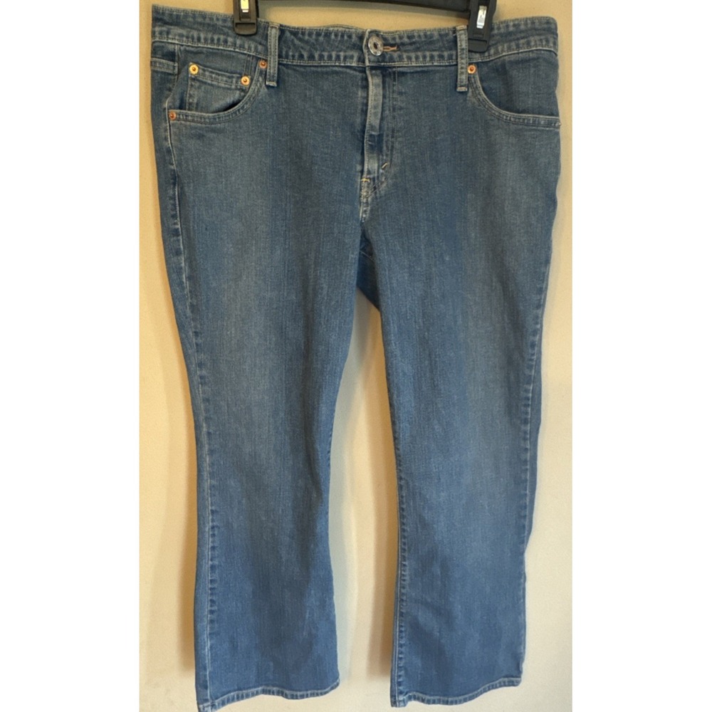 Levis 518 Superlow Stretch Womens Boot Cut Blue Jeans Denim SIZE 17 M Juniors